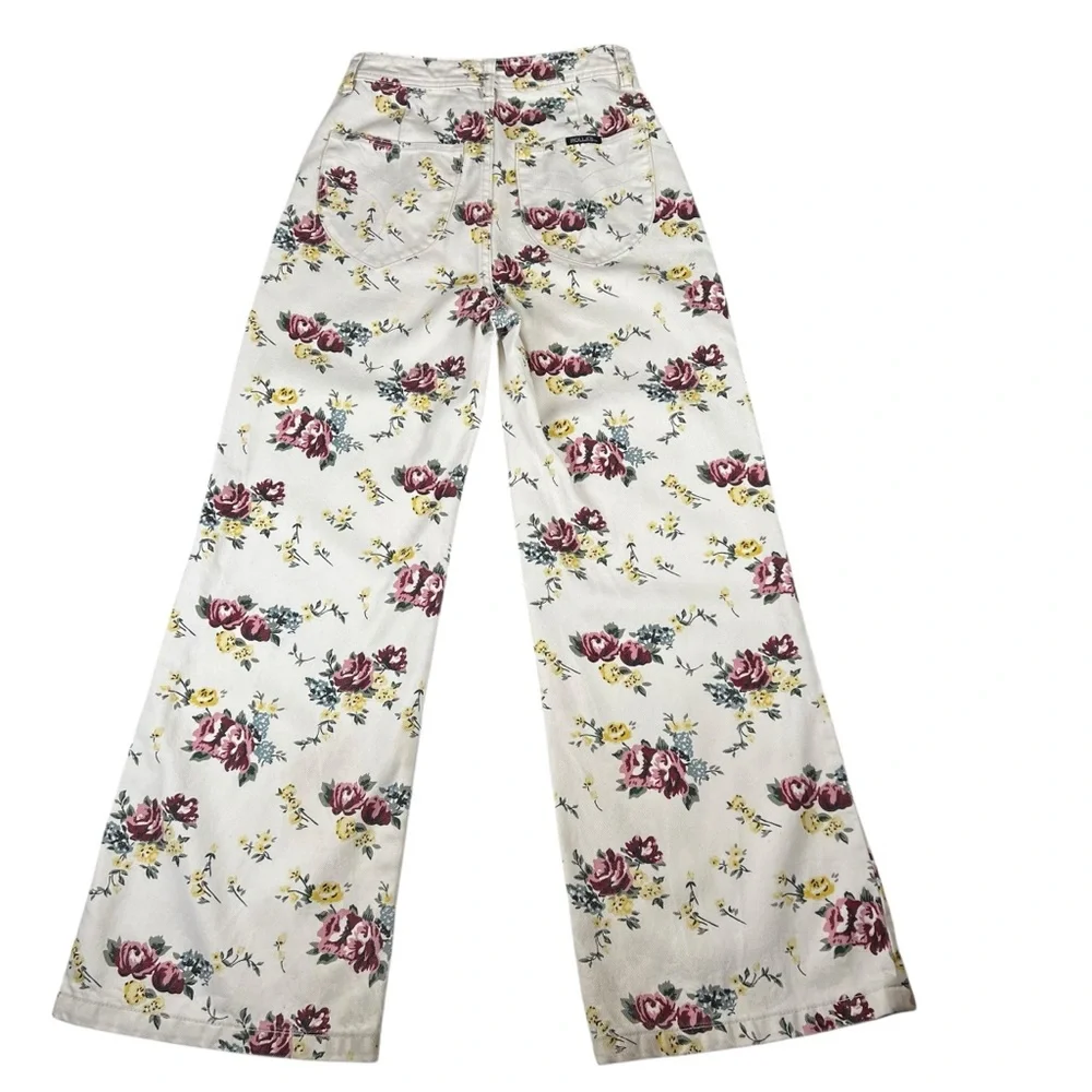 ROLLA’S High Rise Wide Leg Floral Print Jeans - Picture 9 of 16